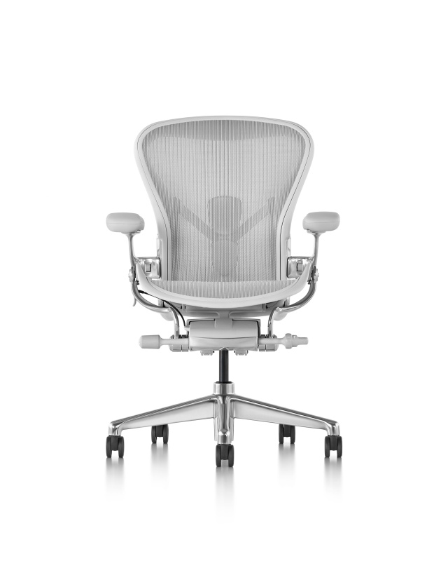 Кресло Herman Miller Aeron Mineral / Polished Aluminum, размер A