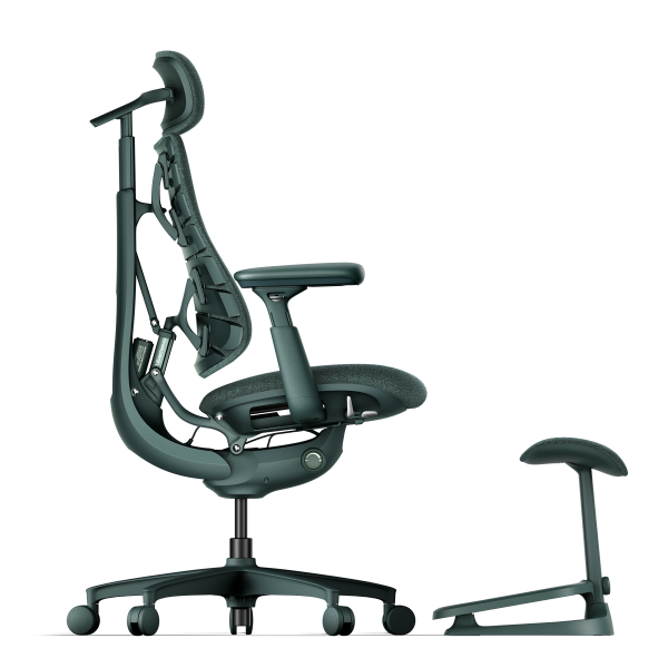 Кресло LiberNovo Omni Dynamic OC1 Moss Green, 48 см, глобальная версия, с подставкой под ноги